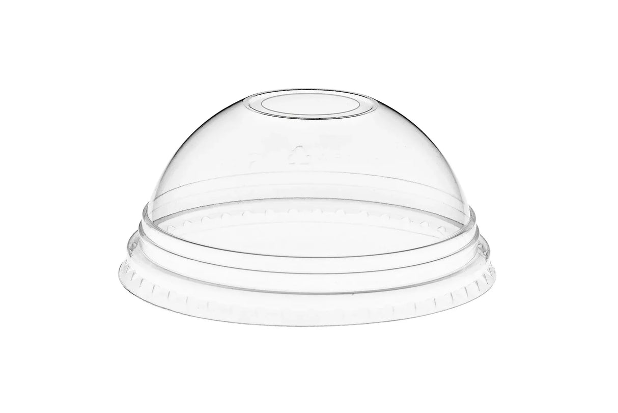 Domed PET Cup Lid with Hole
