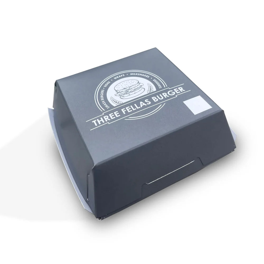 Custom Burger Boxes Clamshell Style